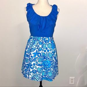 Lilly Pulitzer NWT halter Quinn dress blue Large